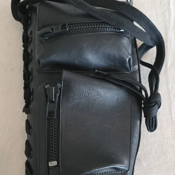 Dolls Kill Black Combat Boots with Pockets - Picture 10 of 12